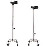 4 pointed Stainless Steel Walking Stick Adjustable Stick Support Walking Stick Tongkat Kaki 4 Tongka