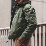 Modern Tooling American Retro B15 Jacket Bomber Thickened Fur Collar Jacket Cotton Jacket Air Bomber