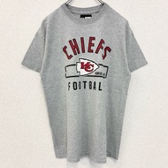 Used TEAM APPAREL short-sleeved printed T-shirt, NFL American Football, Kansas City Chiefs, gray, si