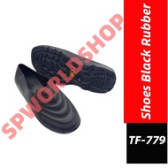 Kampung shoes Black Rubber Waterproof Shoe Rubber Boot Kasut Getah Hitam Kasut Kerja Hitam BOWLING T