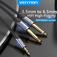 Vention 3.5mm to Dual 6.35mm Audio Cable, 1/8 inch TRS Male to Two 1/4 inch TS Mono Y-Cable for Spea