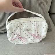 Mocorie - Sheiphyr Polkadot Ribbon Pouch Coquette Pencil Case Coquette Pencil Case/ Ribbon Pencil Ca