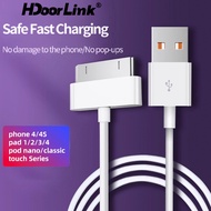 HdoorLink 2A Fast Charging Cable 30 Pin Interface Quick Charge Data Sync Adapter Cord For i-Phone 4/4S i-Pad 1/2/3/4 i-Pod Nano/Classic Touch