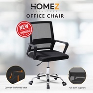 LZD (Self-assembly) Homez Mesh Office Chair with Ergonomic Design &amp; Chrome Leg - Black-HMZ-OC-MB-287