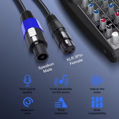 1p peakon To XLR Cable Audio Jack Speak SOUND Male To XLR Female Male Extension Cable - Pro DJ PA Gi