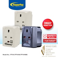 PowerPac 3Way Multi Adaptor, 3 Way Adaptor For 2 Pin & 3 Pin (PP144N)