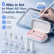 6 Buah Hujung Pulpen Pengganti untuk Apple Pencil 1/2/3, Hujung Lembut Apple Pencil Pro 2B untuk iPa