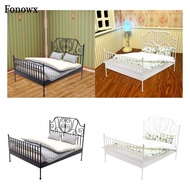 [Fonowx] 1/12 Scale Mini Bed Dollhouse Accessories Bedroom Accessories for Toddlers
