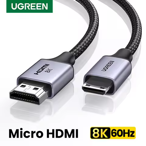 UGREEN Micro HDMI-Compatible to HD 8K/60Hz 4K/160Hz for GoPro Hero Raspberry Pi 4 Sony A6000 Nikon Z