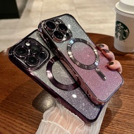 Magnetic Case For iPhone 14 Pro Max 14 Plus Blink Transparent Casing Soft Support Wireless Charge Pl