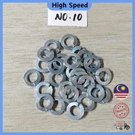 NO.10 SPRING WASHER NO. 10 SP WASIR SAIZ 10 SPLIT WASHER SIZE NUMBER NOMBOR SCREW SKRU BLOT GASKET R