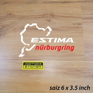 Toyota 06 Estima Nurburgring Circuit diecut sticker