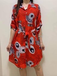 CASUAL POLO DRESS 3/4 PRINTED STYLE(GOOD QUALITY)