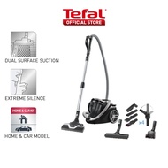 Tefal Silent Force Cyclonic Bagless Vacuum (Silver) TW7689 – Ergonomic Extreme Silence Easy Emptying Animal Setting 2.5L Dust Bag