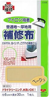 KAWAGUCHI 93-006 Repair Cloth, For Normal to Thick, Iron On, Width 2.4 x Length 11.8 inches (6 x 30 