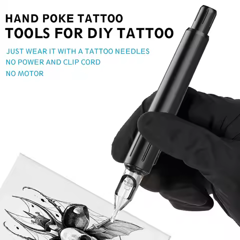 EZ Hand Poke Stick Tattoo Kit Supply DIY Tattoo Cartridge Needles Stick and Hand Poke Tools Tattoo K