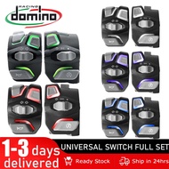 Domino Handlebar Switch Set with LED Light Universal Premium Quality Original Firefly Motorcycle