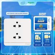Bộ ổ cắm đôi 3 chấu E83426UES2_WE_G19 16A màu trắng dòng AvatarON Schneider