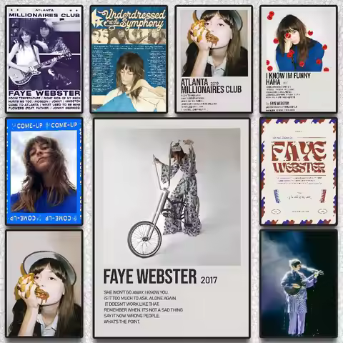 Singer F-Faye W-Webster Poster HD art sticky wall waterproof home living room bedroom bar aesthetic