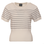 Maison KEEPS-เสื้อยืดสีขาวลายดำD023-189