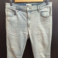 Women's Stretch Jeans H&M Light Washed Color Small Ripped Skinny Legs