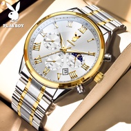 PLAYBOY ทางการ นาฬิกา ผู้ชาย watch 2024 นาฬิกาลำลองผู้ชาย กันน้ำ นาฬิกาข้อมือ ผช ธุรกิจ ส่องสว่าง กา