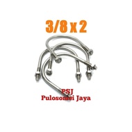 SUS 304 U-Bolt Stainless Steel U-Bolt 3/s 8 x 2