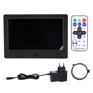 [Ship in 24h] 7" HD Screen Digital Photo Frame Alarm Clock Music Movie Player (Black )