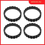 [WELV]4X Vacuum Robot Tires for Wheels Series 5/6/7/8/9/I7 S9+ Anti-Slip
