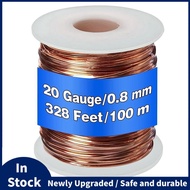 99.9% Dead Soft Copper Wire, 20 Gauge/ 0.8 mm Diameter, 328 Feet/ 100 M, 1 Pound Spool Pure Copper W