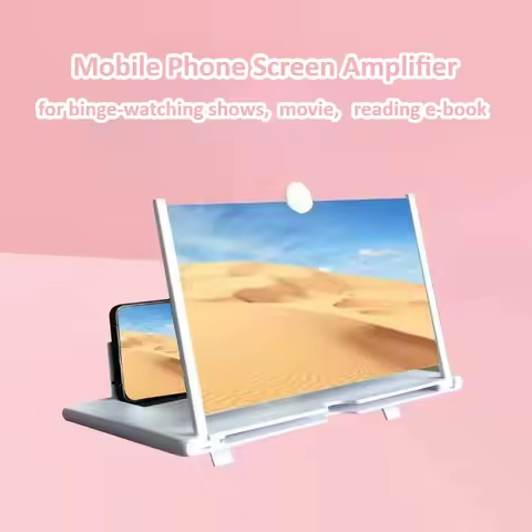 12-Inch HD Transparent Acrylic Mobile Phone Screen Amplifier Folding Phone Desk Stand for For Watchi