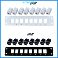 KOK Wallmount or Rackmount 1U Ethernet Patch Panel Punch Down Block for Cat6 Cabling