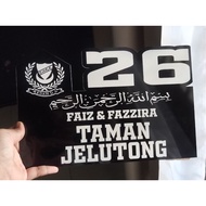 Custom modern house number no rumah house signage alamat rumah no rumah