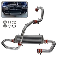 Polished Aluminum Front Mount Intercooler & Pipe Kit Fits for VW Golf GTI Jetta MK4 1.8L Turbocharge
