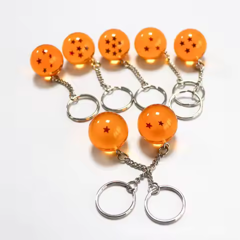 Japanese Cartoons Z 1-7 Stars Goku Star Spherical Keychain Men Car Women Cosplay Accessories