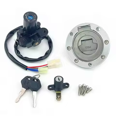 Motorcycle Ignition Switch Seat Gas Cap Lock Key Kit Fit for Yamaha FJ1300 FZ1 FZ07 FJ09 FZ09 FZ6 FZ