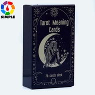 Tarot Meaning Cards Black Oracle Spiritual Tarot Card