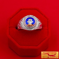 ลดราคาพิเศษ แหวนพระเครื่อง แหวนพระ แหวนหลวงพ่อรวย ปาสาทิโก วัดตะโก จ.พระนครศรีอยุธยา เนื้อกะไหล่เงิน ลงยาสีน้ำเงิน สินค้าขายดีพร้อมส่