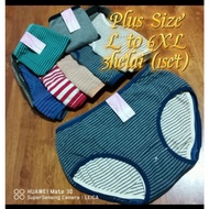 Plus size L to 6XL Ladies Panties Seluar Dalam Wanita Big Size 444 (3in1)