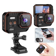 4k Mini Camera Waterproof Sport Camera 60fps With Remote Control Screen Drive Recorder Sports Camera