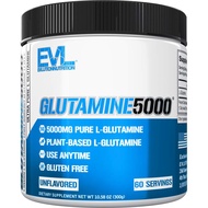 Pure Vegan L-Glutamine Powder Supplement - Evlution Nutrition Nitric Oxide Booster 5g L Glutamine Su