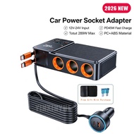 289W Car Charger Adapter type c fast Charging 12v-24V Input PD45W