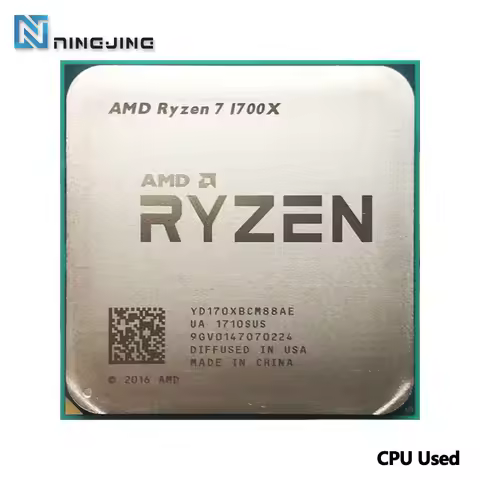AMD Ryzen 7 1700X R7 1700X 3.4 GHz Used GAMING Zen 0.014 Eight-Core CPU Processor YD170XBCM88AE Sock