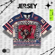 DXPRO Demon Slayer Akaza Anime Collar Boxy Jersey 27 – Premium UV Dryfit Material Unisex Limited Edi