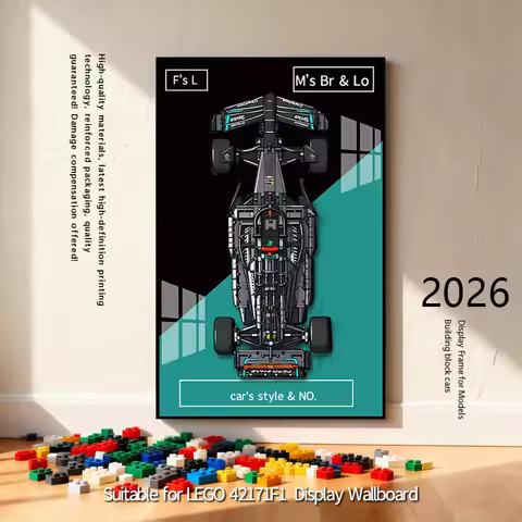 NEW legof1 technic display Wall Mount Display Wallboard suitable for LEGO 42171F1 building block car