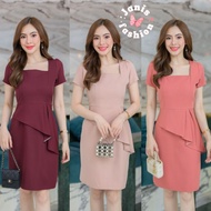B78 Work Dress Plain Color