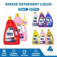 Breeze Detergent Liquid 3.6kg - Fragrance of Comfort, Power Clean, Colour Care, Effective Cleaning