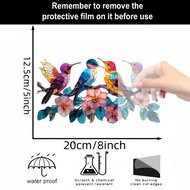 2D Hummingbird Design Colorful Flat Acrylic Light-Collecting Devices Hanging Decorative Porch Farmho