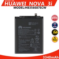 Huawei Nova 3i Battery Model:HB356687ECW Li-ion Polymer 100%Original Equipment Manufacturer High Cap