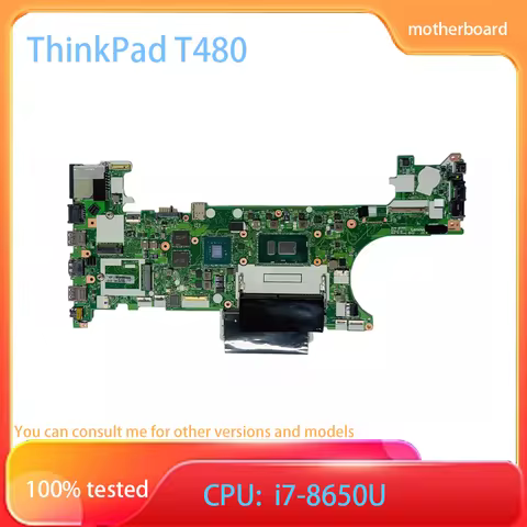 For Lenovo ThinkPad T480 Laptop Motherboard i7-8650U MX150 NM-B501 01YU865
